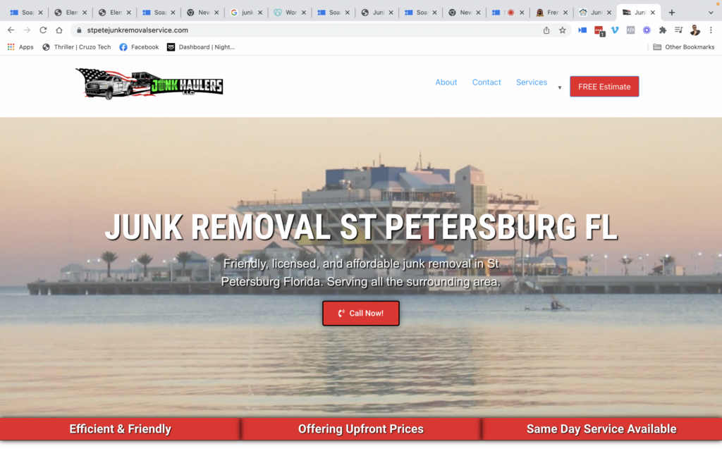 Website Example for junk removal